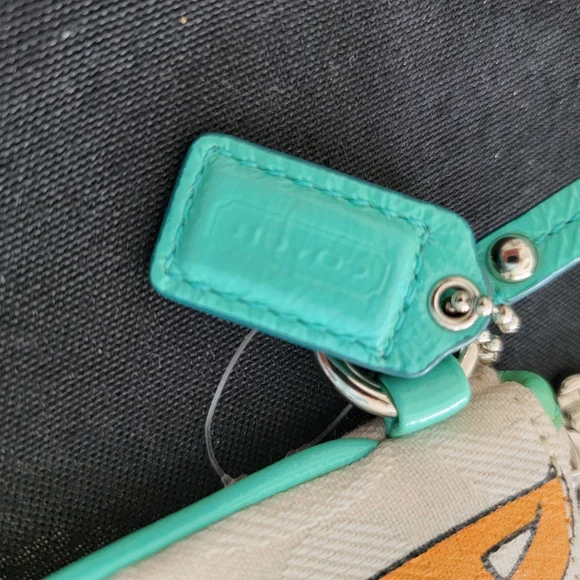 Coach Poppy Signature & Multi-Color Zippered Wristlet - Picture 12 of 14